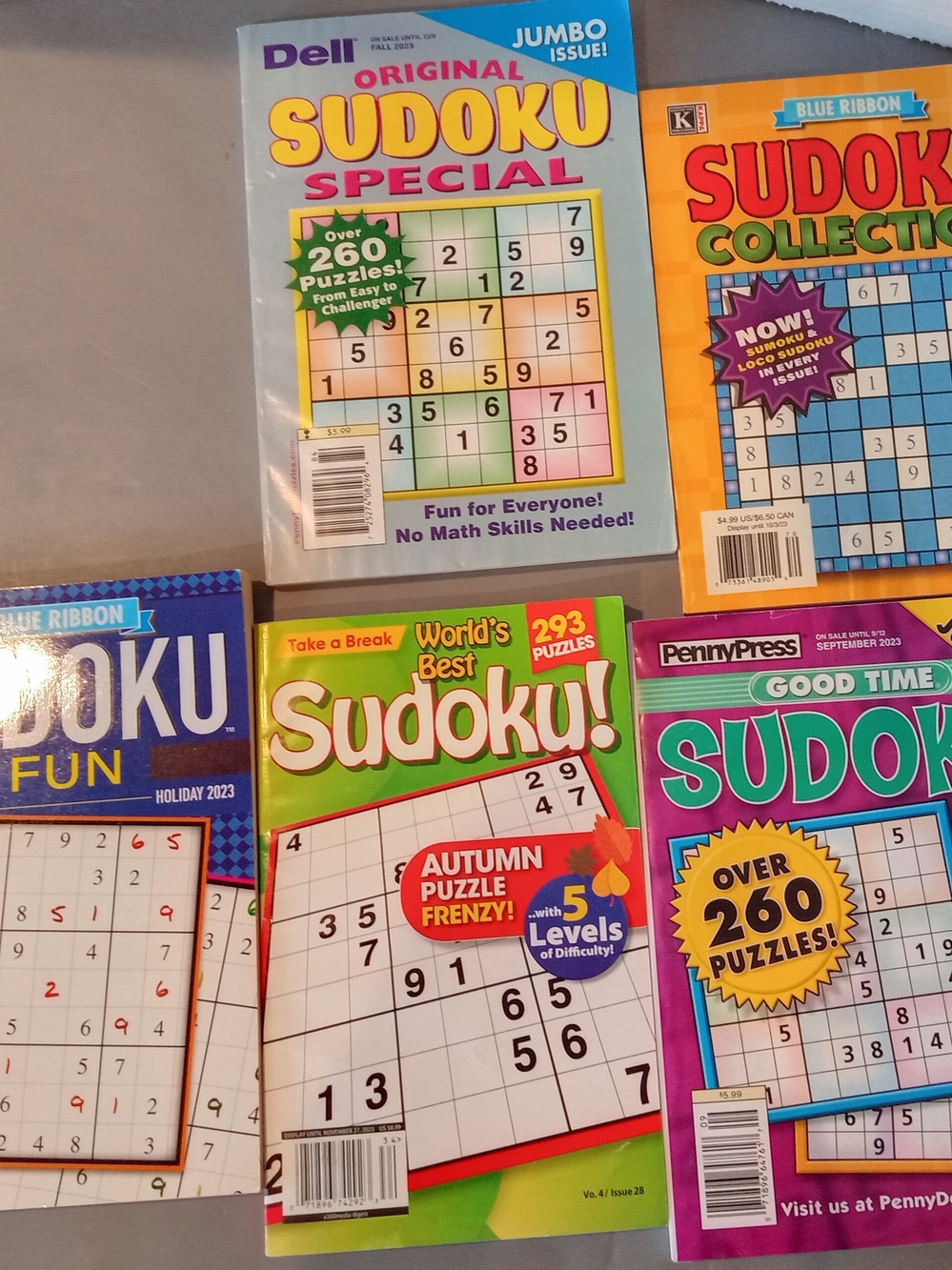 Good Time Sudoku Lot Of 5 New Books